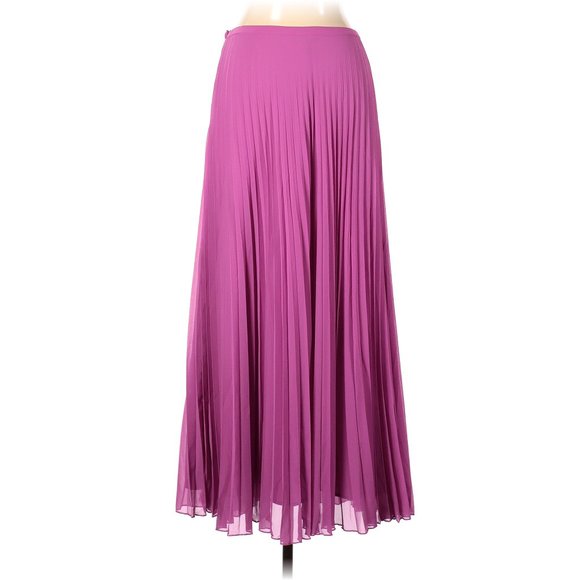 💋STUNNING!💋 Pleated Chiffon Maxi  Skirt in Hot Pink - Picture 5 of 7